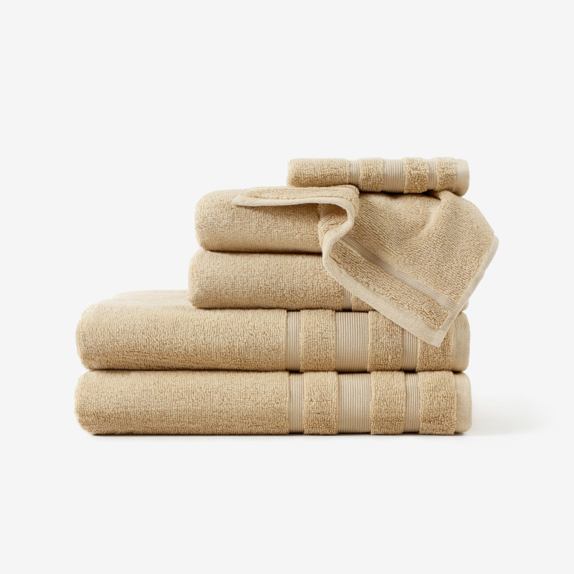 Miękki ręcznik z bawełny organicznej - beżowy