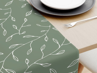 Bieżnik na stół bawełniany - liście herbaciane