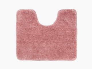 Dywanik łazienkowy z długim włosiem z wycięciem - staro-różowy 50x60 cm