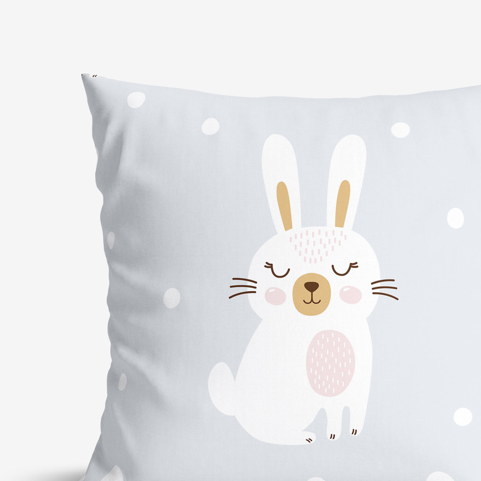 Poszewka na poduszkę bawełniana dla dzieci - rozmarzone króliczki