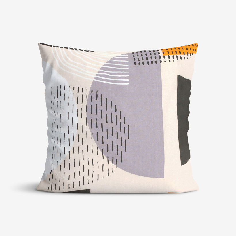 Poszewka na poduszkę bawełniana - kolorowe abstrakcyjne kształty