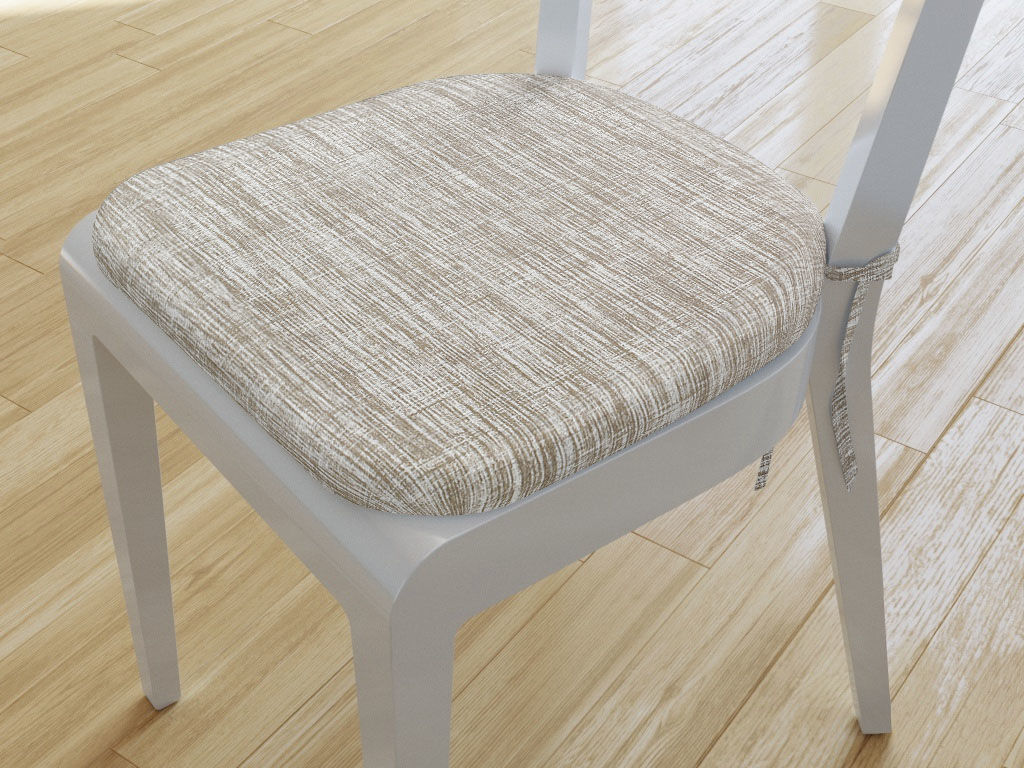 Zaokrąglona poduszka na krzesło 39x37 cm - cieniowana brązowa