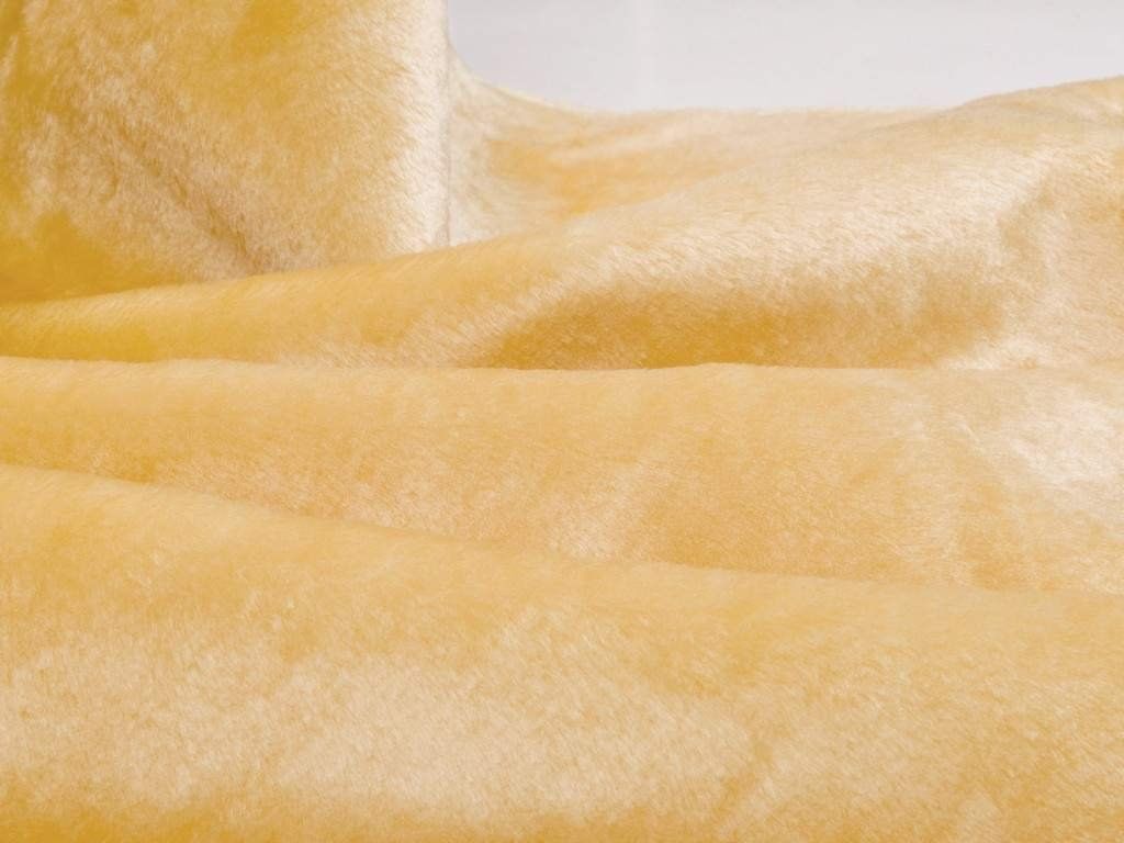 Sztuczne futro o krótkim włosiu na metry - Ilja 203 żółto-beżowy