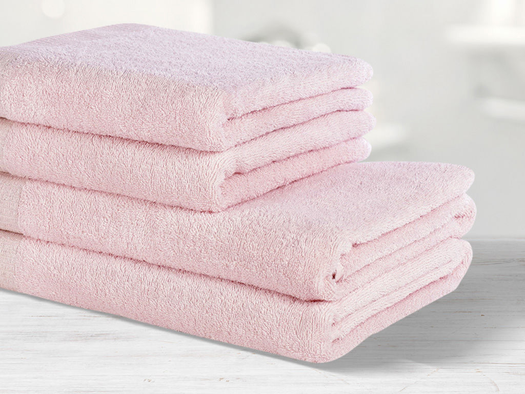 Ręcznik kąpielowy frotte Vita - różowy