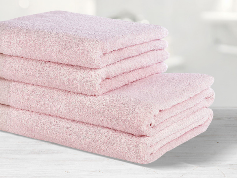 Ręcznik kąpielowy frotte Vita - różowy
