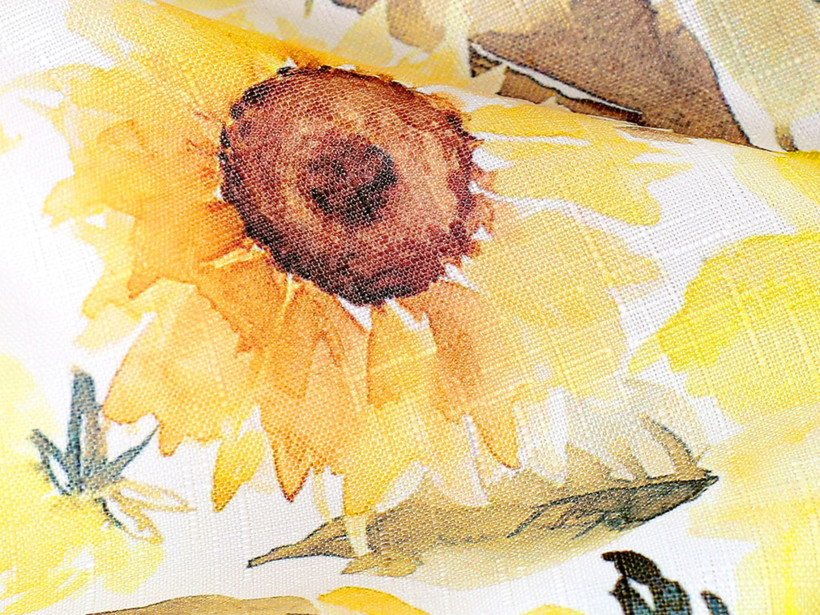 Tkanina obrusowa plamoodporna - kwiaty słonecznika