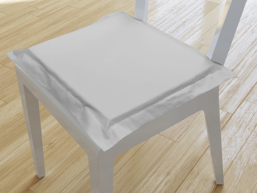 Kwadratowa poduszka na krzesło z ozdobną kantą 38x38 cm Suzy - jasnoszara