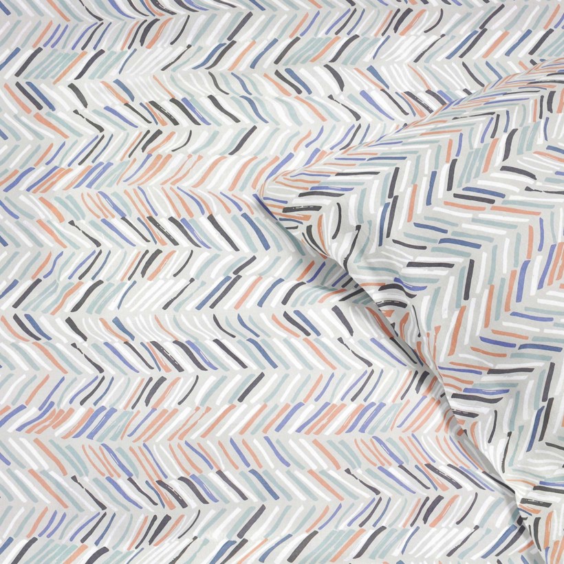 Pościel bawełniana - malowane kolorowe kreski