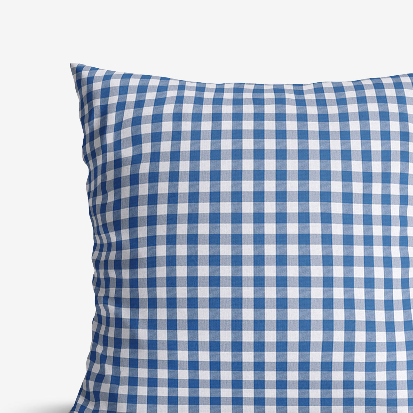 Poszewka na poduszkę bawełniana Kanafas - mała niebiesko-biała kratka