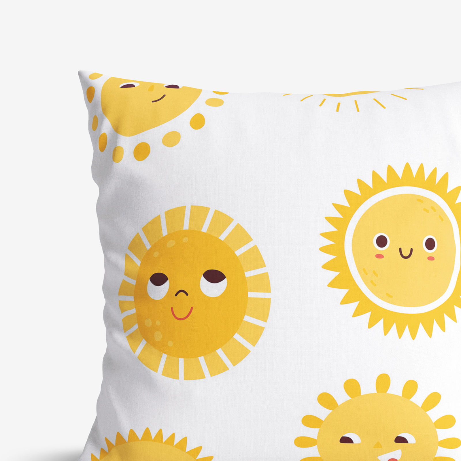 Poszewka na poduszkę bawełniana dla dzieci - uśmiechnięte słoneczka