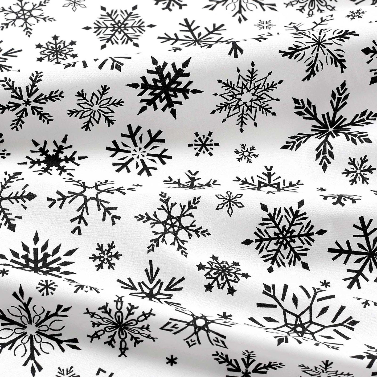 Płótno bawełniane - płatki śniegu