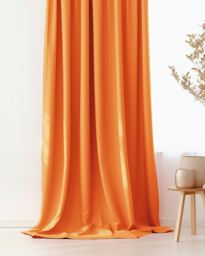 Zasłona dekoracyjna Rongo na taśmie - pomarańczowa