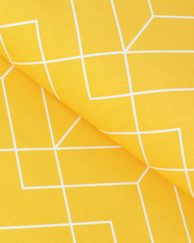 Płótno bawełniane - mozaika na żółtym