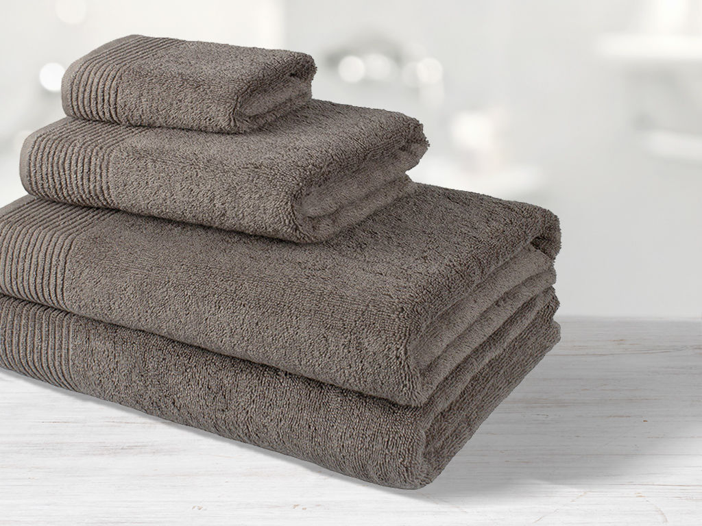 Ręcznik kąpielowy frotte Dita - szaro-brązowy
