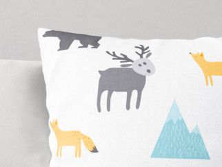 Poszewka na poduszkę bawełniana dla dzieci - malowane polarne zwierzęta