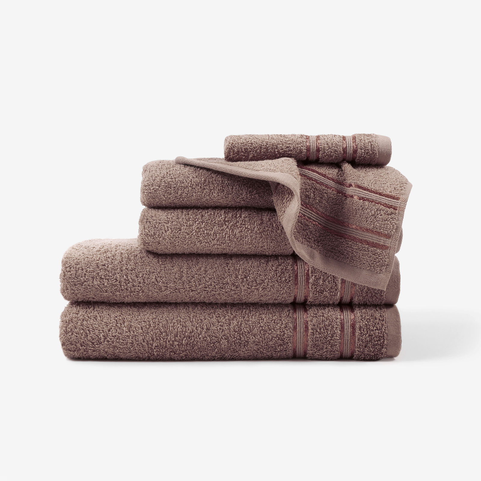 Ręcznik frotte Nela - szaro-brązowy