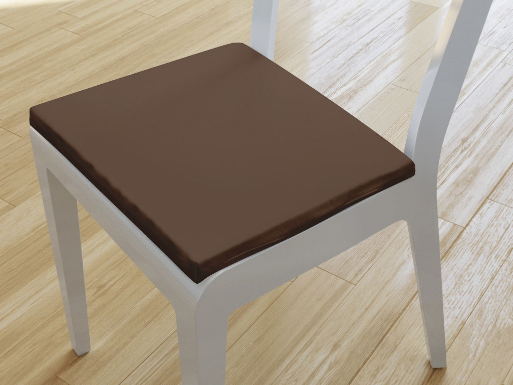 Kwadratowa poduszka na krzesło 38x38 cm Suzy - ciemnobrązowa starý