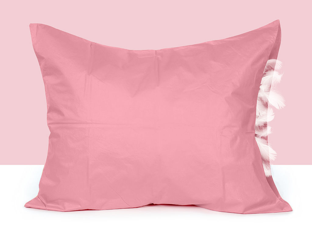 Wsypa na poduszkę - inlet bawełniany - różowa
