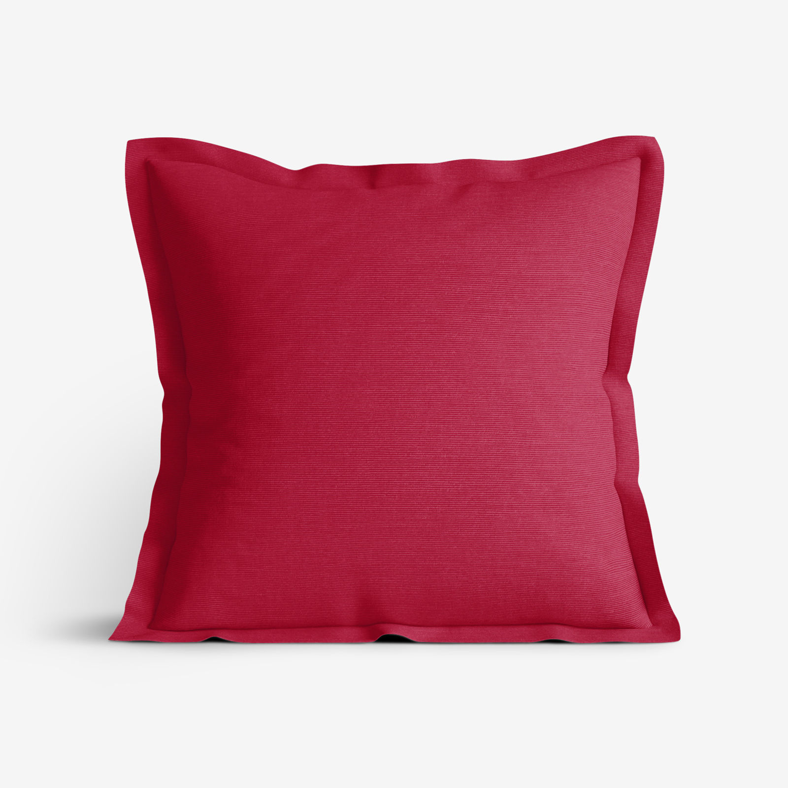 Poszewka na poduszkę z ozdobną kantą dekoracyjna Loneta - UNI burgundowa czerwona