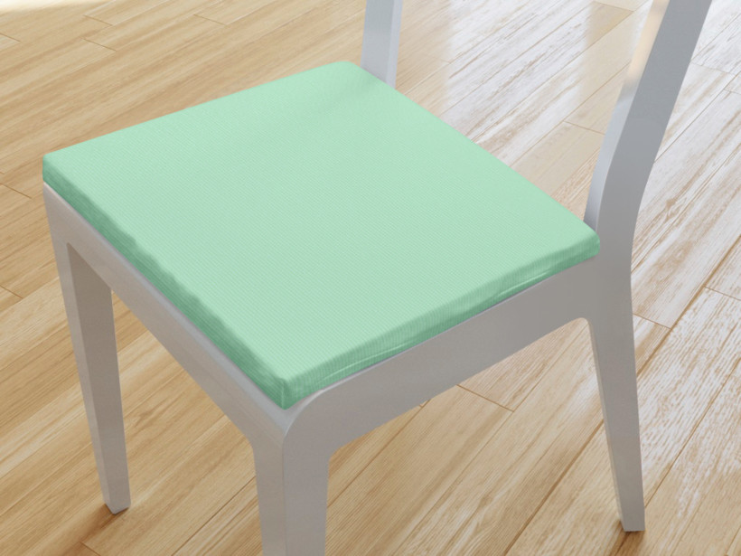 Kwadratowa poduszka na krzesło 38x38 cm Loneta - miętowa