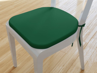 Zaokrąglona poduszka na krzesło 39x37 cm Loneta - UNI ciemnozielona