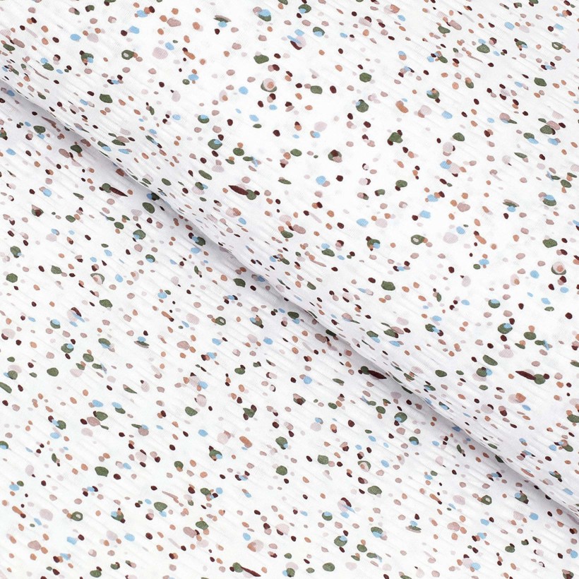 Kora bawełniana na metry - kolorowe małe kształty