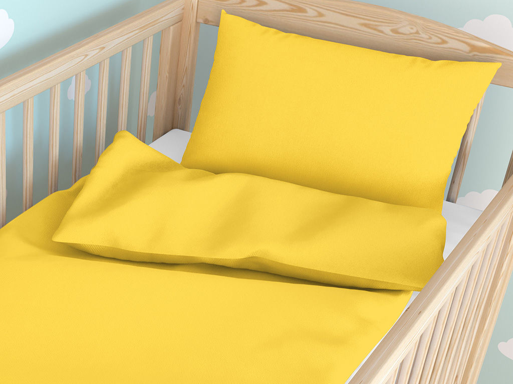 Pościel bawełniana do łóżeczka - żółta staré