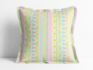 Poszewka na poduszkę z ozdobną kantą dekoracyjna Loneta - wiosenne wzory