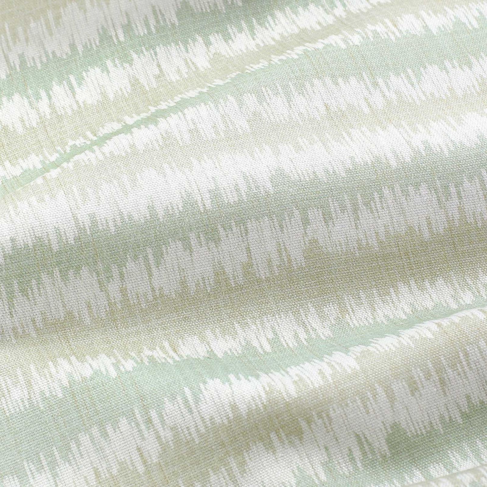 Tkanina dekoracyjna Loneta - szałwiowe i naturalne designowe paski