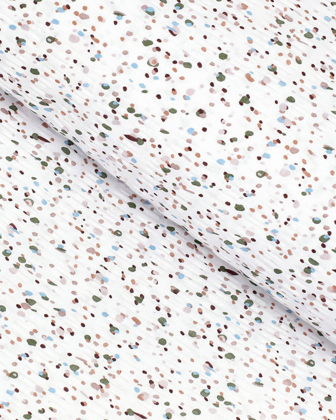 Kora bawełniana na metry - kolorowe małe kształty