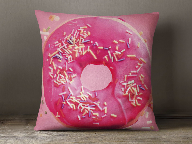 Poszewka na poduszkę dekoracyjna 45x45 cm - różowy pączek