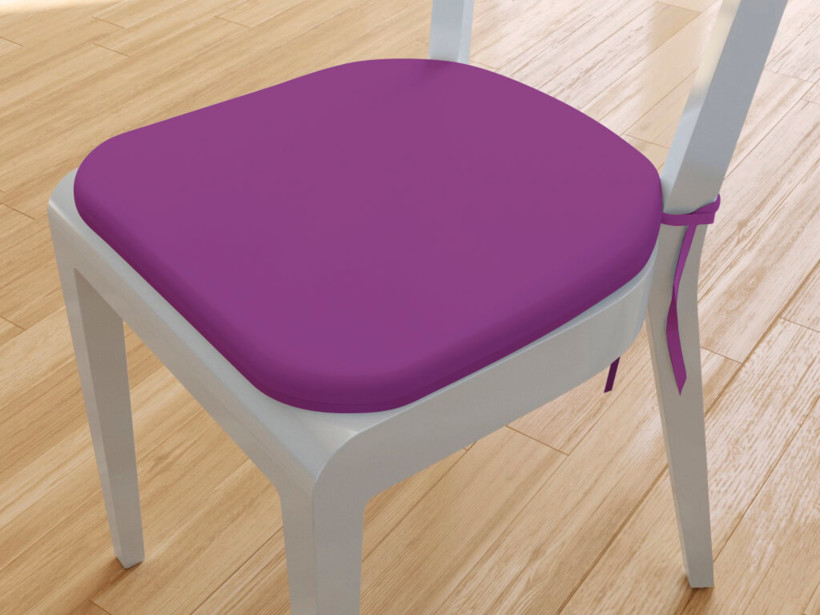 Zaokrąglona poduszka na krzesło 39x37 cm Suzy - fioletowa