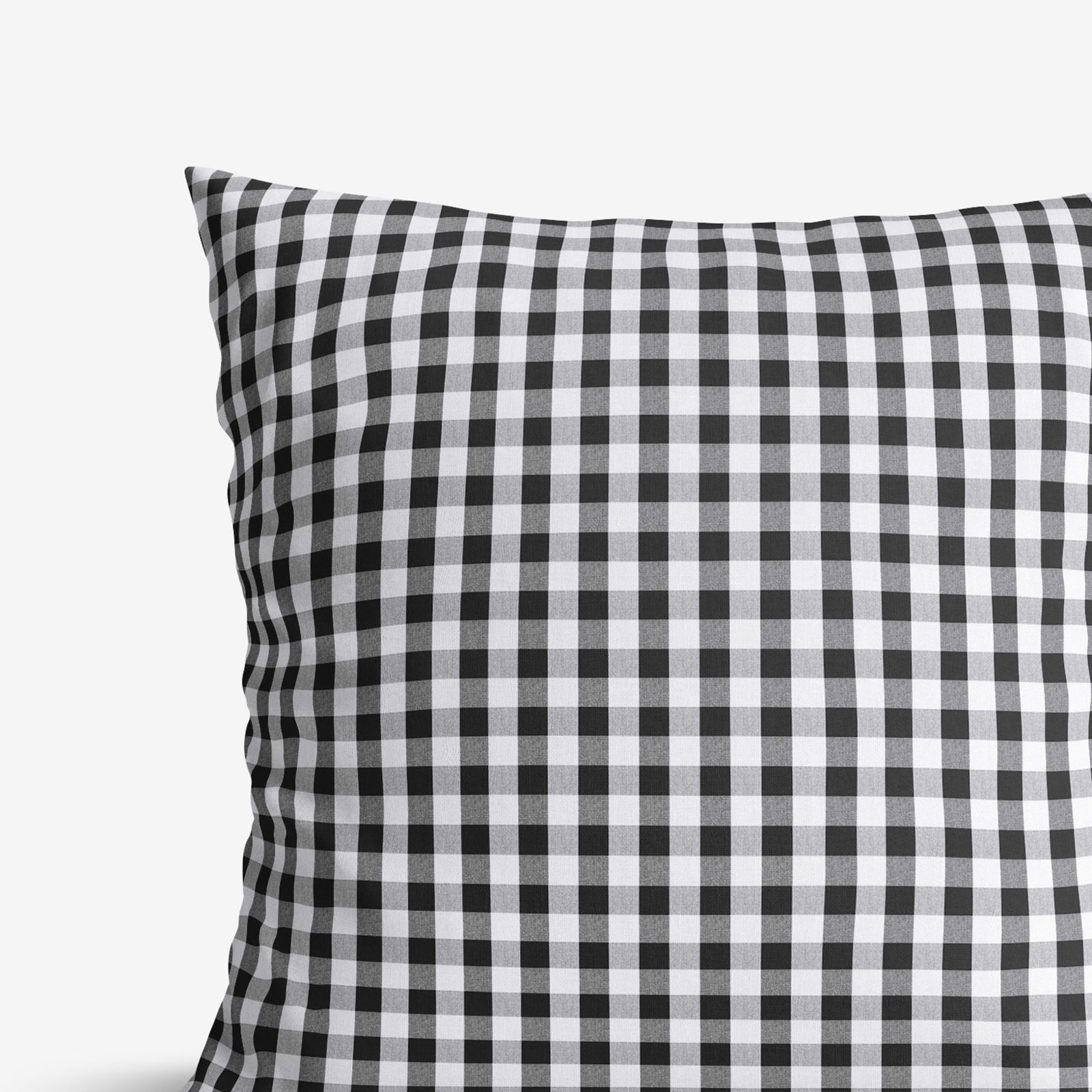 Poszewka na poduszkę bawełniana - czarno-biała kratka